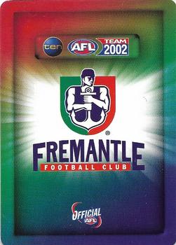 2002 Team Zone AFL Team - Gold #266 Matthew Pavlich Back
